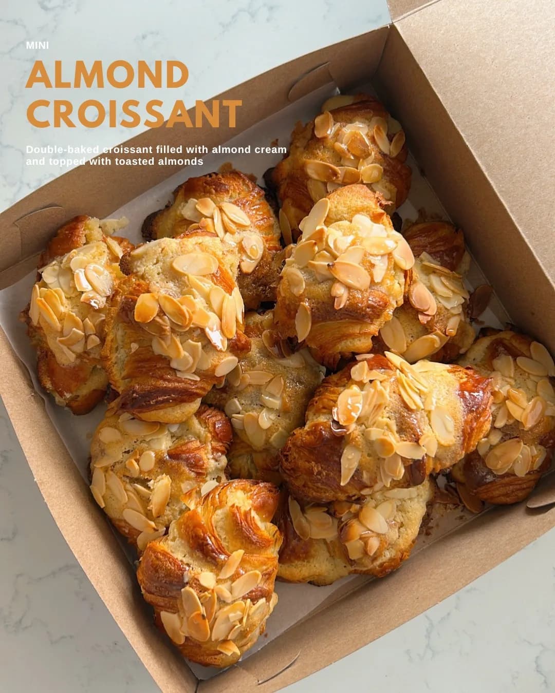 Mini Almond Croissants by Danias Dough
